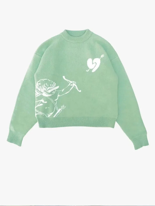 Printed Women's Round Neck Hoodie