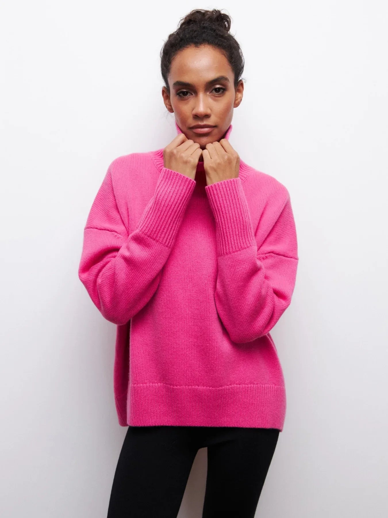 Women's Urban Styled Oversized Elegant Thick Knitted Pullover - Craftklart.store