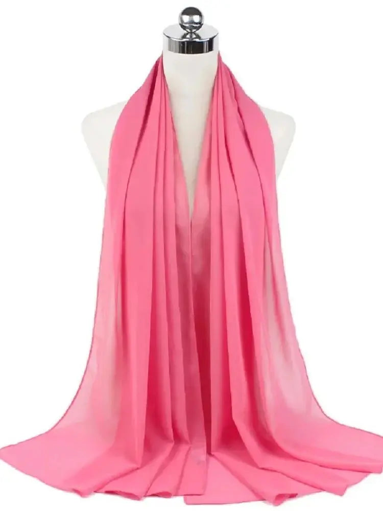New Fashion Women Solid Chiffon Headscarf