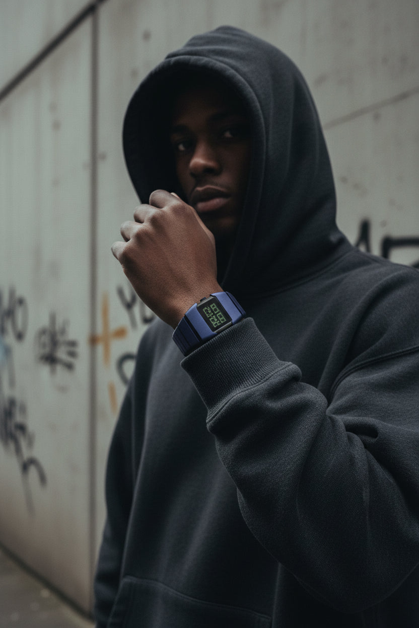 LED digital sport watch with resin strap from Craftklart Dropship, featuring a sleek digital display and sporty design.