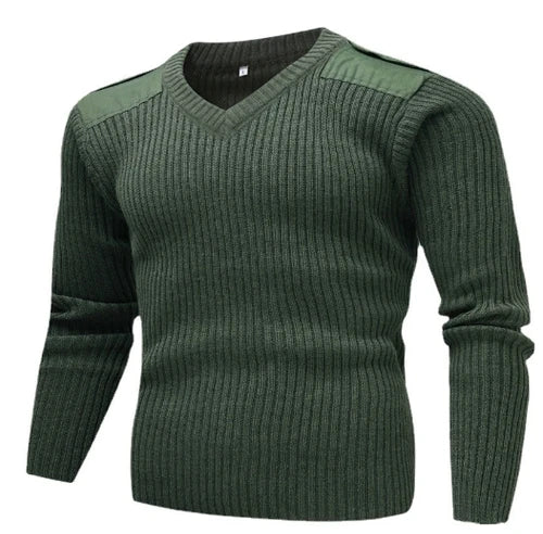 Tactical Knitted Pullover Winter Wool Patch Jumper - Craftklart.store