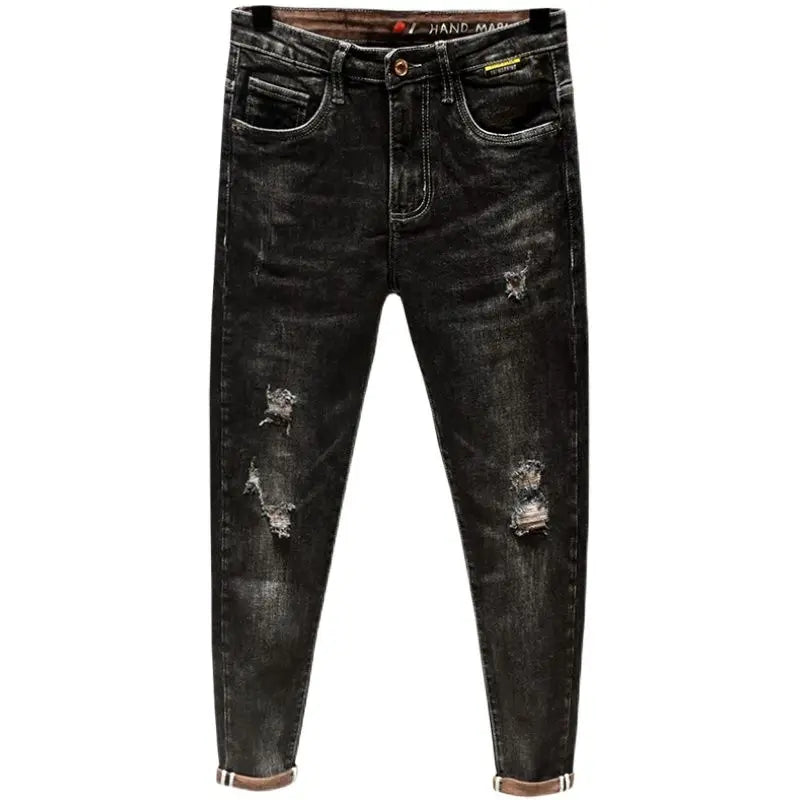 Jeans for Men Torn Ripped Male Cowboy Pants - Premium Jeans from Craftklart Dropship - Just $32.80! Shop now at Craftklart.store