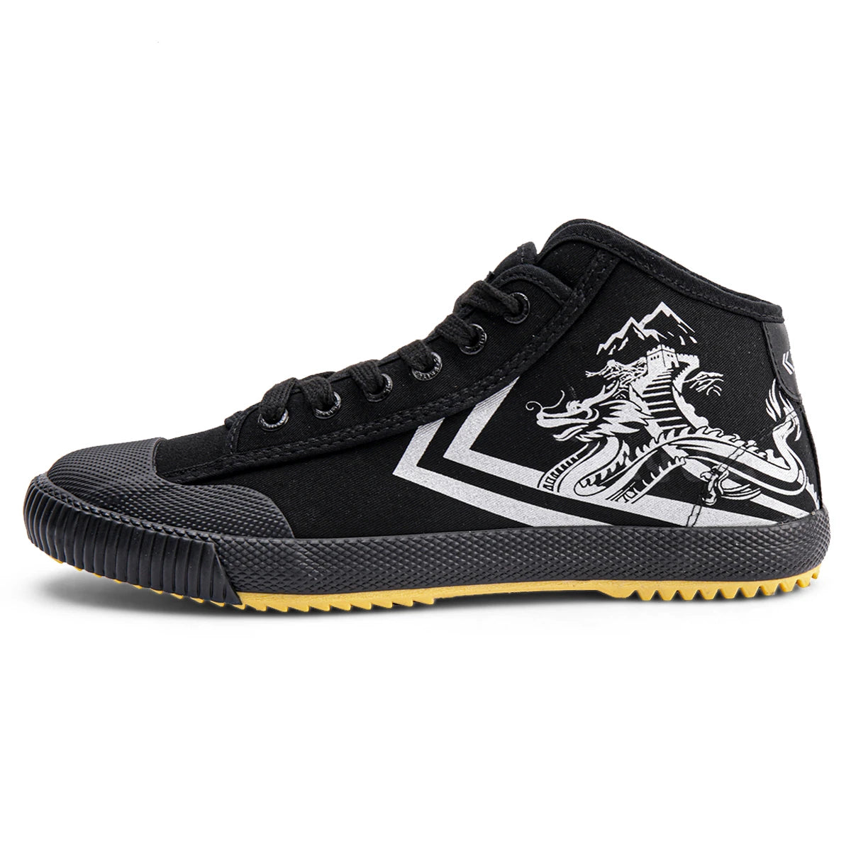 Men's  Mid Top Parkour New Black Dragon Sneakers 035 - Premium sneakers from Craftklart Dropship - Just $33.98! Shop now at Craftklart.store