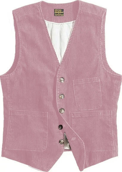 Mens Suit Vest Notched Plaid Wool Herringbone Tweed Waistcoat - Premium Jackets from Craftklart Dropship - Just $24.38! Shop now at Craftklart.store