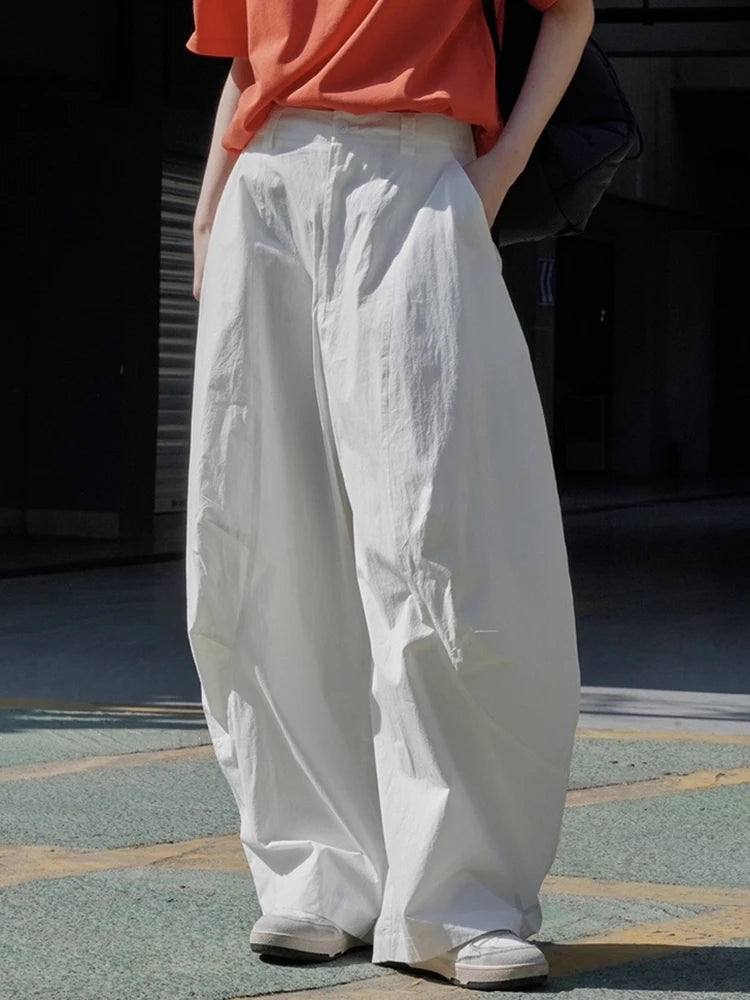 High Waist Solid Lantern Wide Leg Korean Pants For Women - Premium Pants from Craftklart Dropship - Just $28.15! Shop now at Craftklart.store