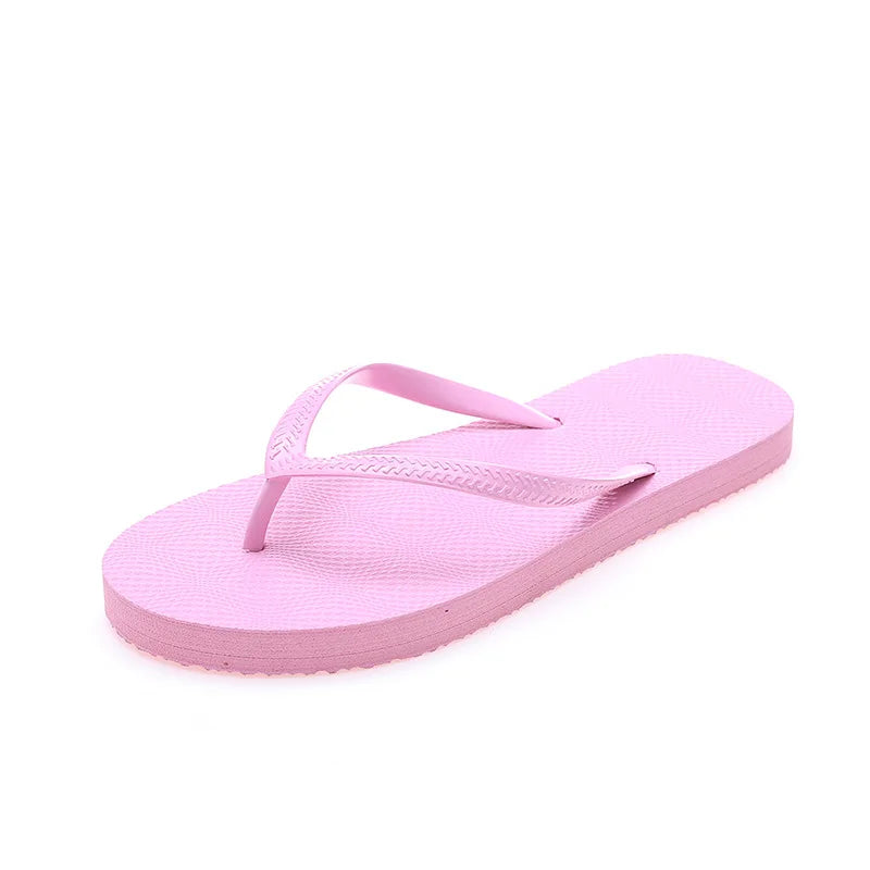 Women's herringbone flip flop sandals by Craftklart Dropship, lightweight beach slides in five colors, showing the stylish design and sole.