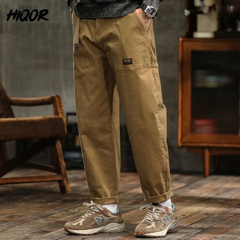 Craftklart men's cargo trousers in loose fit, utility streetwear style, with multiple pockets and durable fabric.
