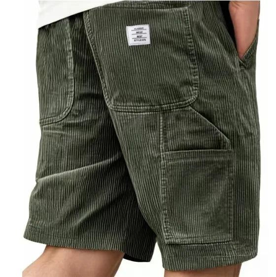 Striped Loose-Fit Drawstring Shorts
