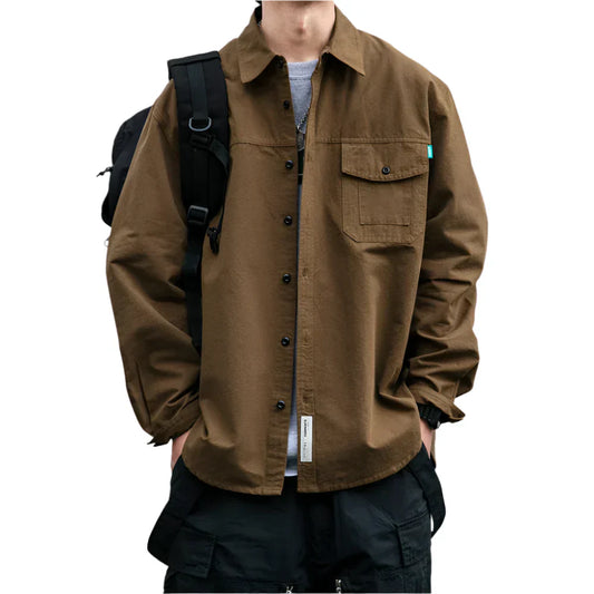 Men's Japanese  Cotton  Loose Cargo Shirt - Premium Shirt from Craftklart Dropship - Just $42! Shop now at Craftklart.store
