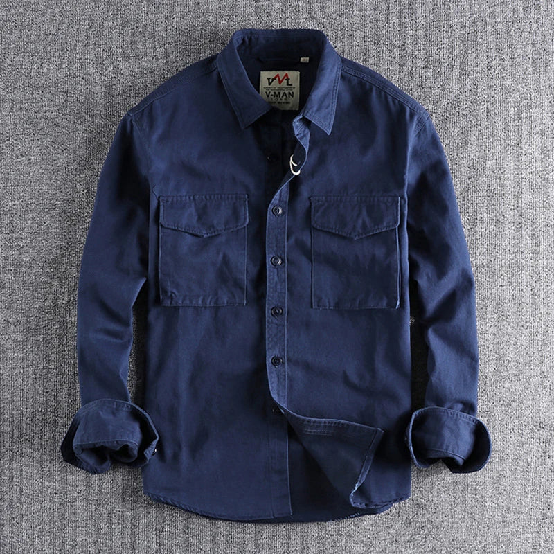 Twill Washed Cotton Classic Cargo Shirt