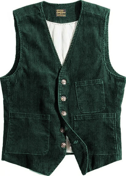 Mens Suit Vest Notched Plaid Wool Herringbone Tweed Waistcoat - Premium Jackets from Craftklart Dropship - Just $24.38! Shop now at Craftklart.store