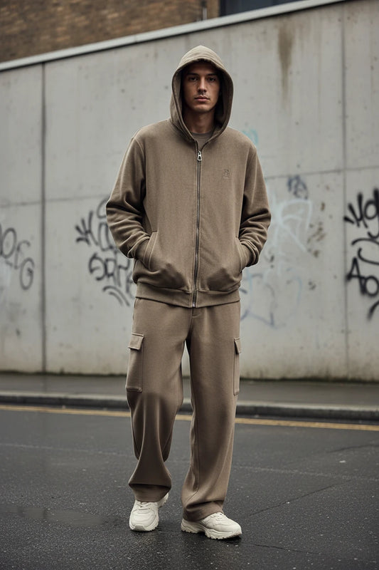 Korean urban streetwear men's hoodie with embossed design, black color, casual fit, featuring bold streetwear style.
