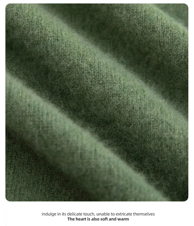 New Fashion Men's 100% Wool Pullover Half-high Collar Sweater - Craftklart.store