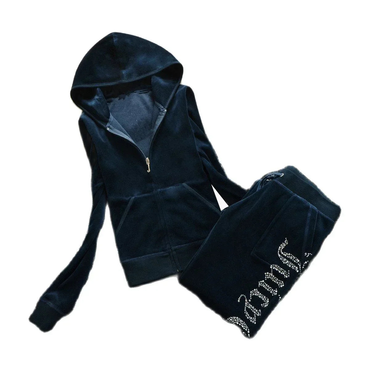 2026 New  Spring Fall Women Warm 2 Piece Velvet Masonry Crown Tracksuit Casual Elegant Ladies 2026  Cosziy - Craftklart.store