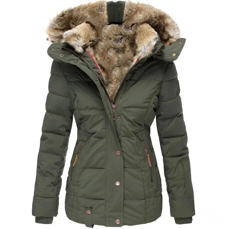 Women's Slim Fit Long Sleeve Hooded Coat