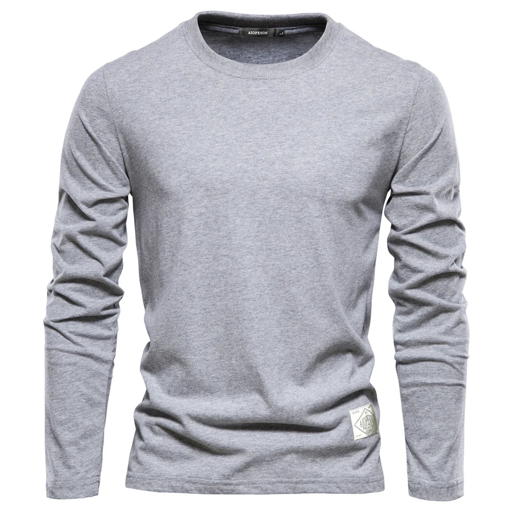 2024 Summer Long Sleeve Men's T-shirts 100% Cotton - Premium T-Shirt from Craftklart Dropship - Just $21.43! Shop now at Craftklart.store