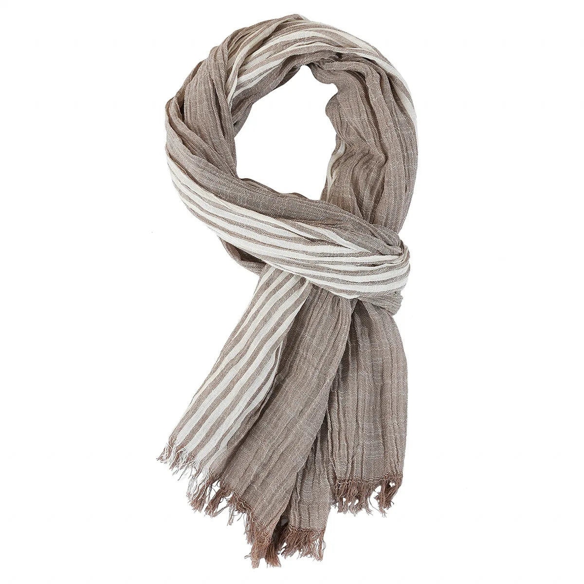 Cotton Linen Striped Men's Scarves - Premium Scarves from Craftklart Dropship - Just $3.99! Shop now at Craftklart.store