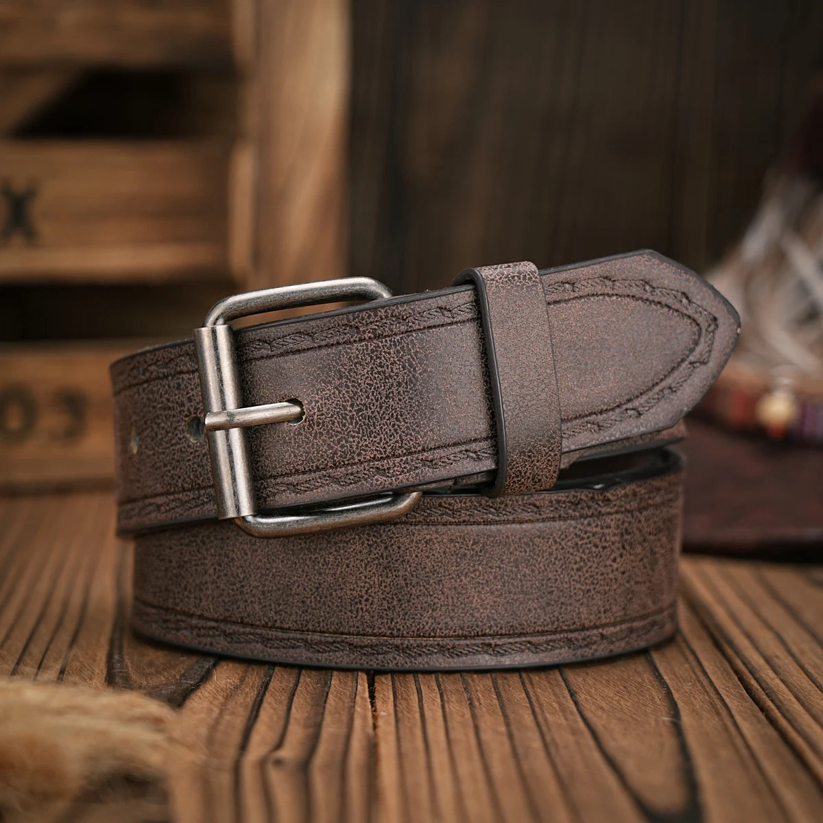 Urban Daywear Unisex Metal Buckle PU Leather Belt