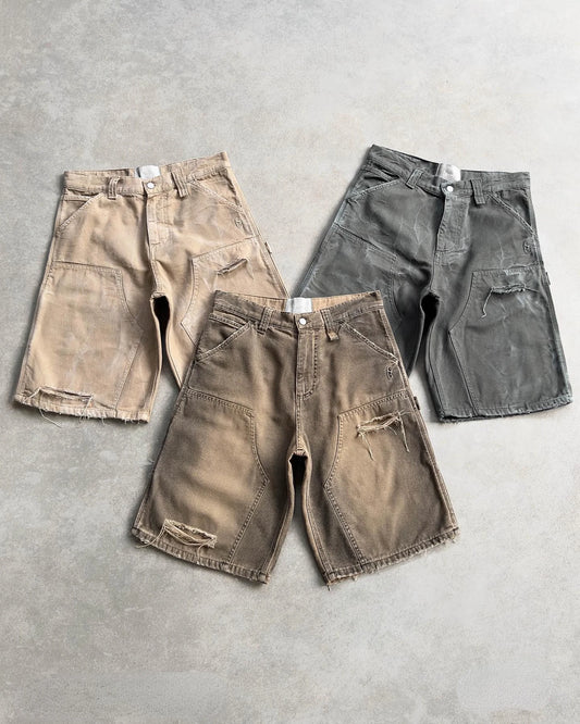 Men's Ripped Hole Denim Baggy Work Shorts - Premium Shorts from Craftklart Dropship - Just $29.93! Shop now at Craftklart.store