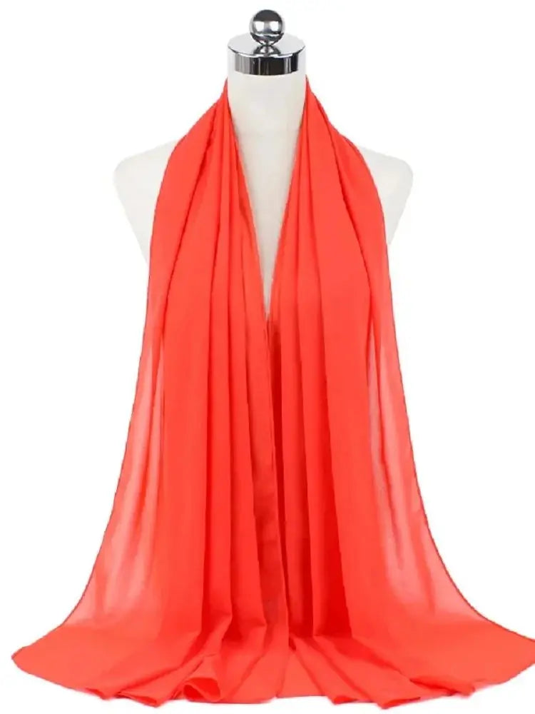New Fashion Women Solid Chiffon Headscarf