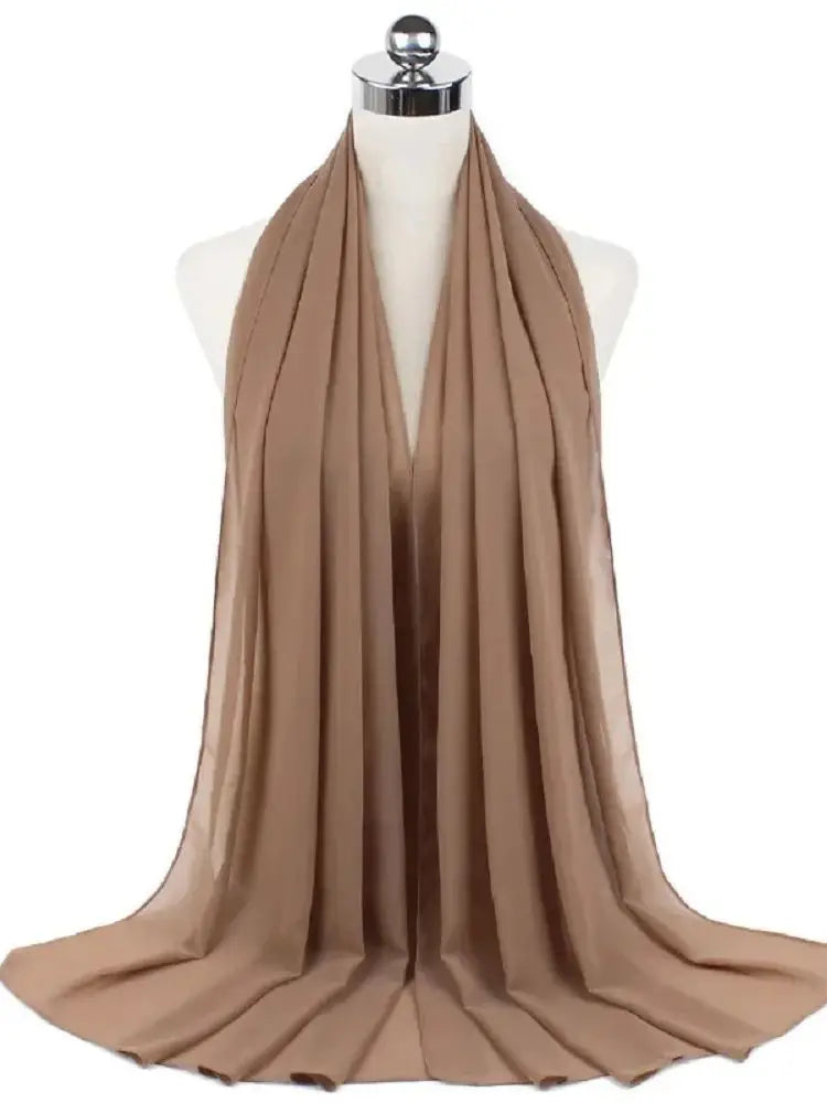New Fashion Women Solid Chiffon Headscarf