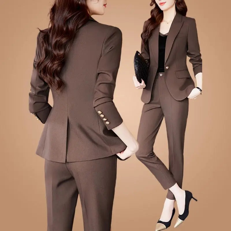 Women's Korean Professional Suit Matching Set - Premium Sets from Craftklart.store - Just $14.39! Shop now at Craftklart.store
