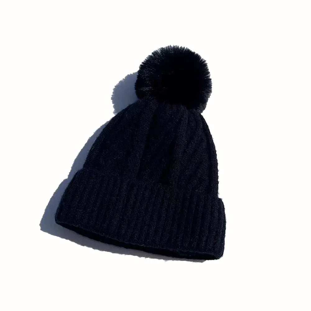 Women's Urban Knitted Fur Pompom Winter Hat - Craftklart.store