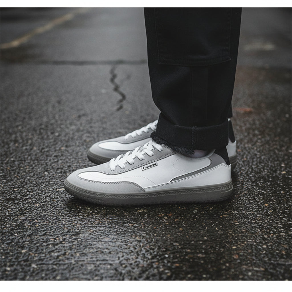 Craftklart Dropship Full Circle Low Leather Waterproof Sneakers featuring a sleek street style design and durable leather material.