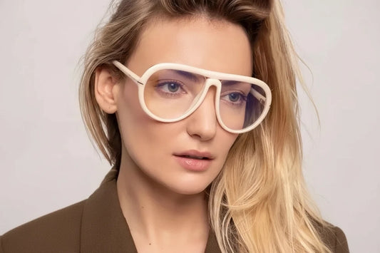 Designer Oval High Definition Blue Light Blocking Reading Glasses Men Women Clear Lens Optical Eyewear Prescription Glasses - Craftklart.store