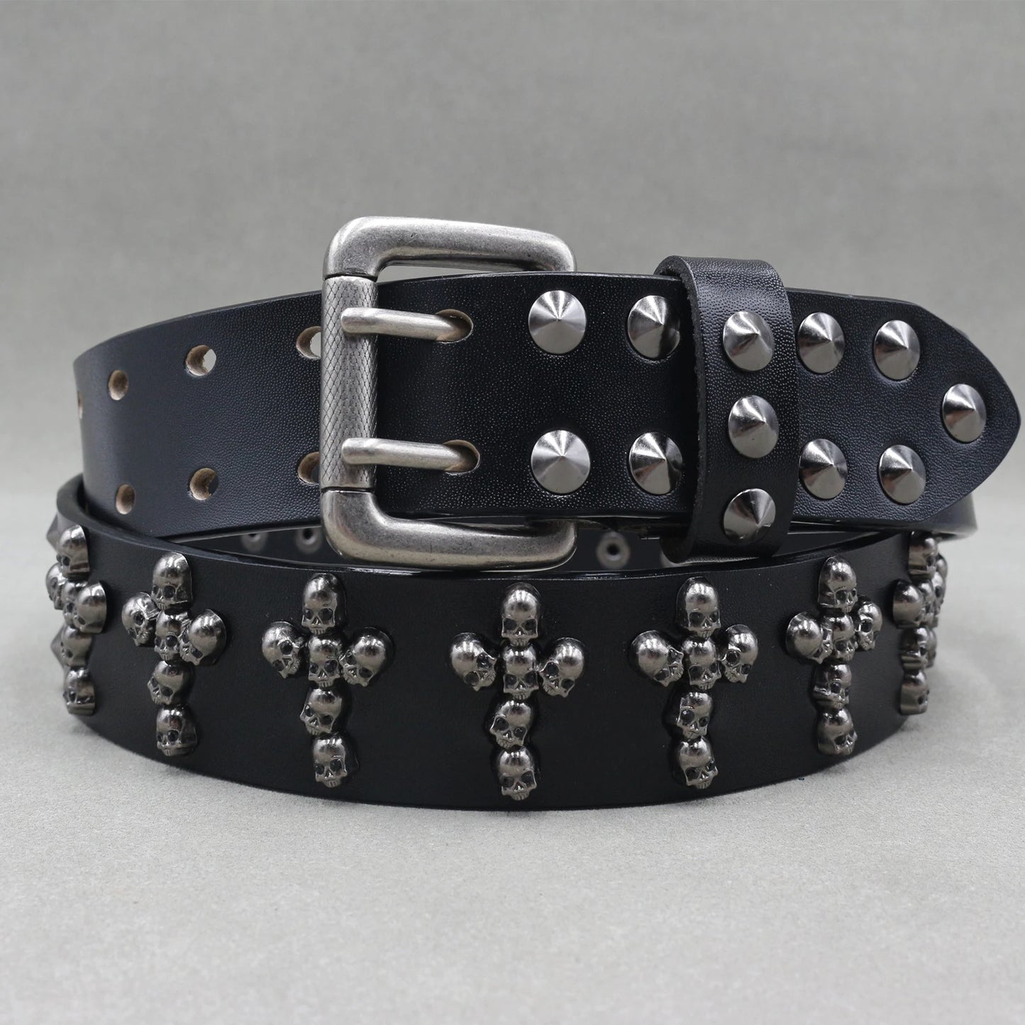 Genuine Leather Cowskin Punk Rivet Jeans Belts - Premium Belts from Craftklart Dropship - Just $22.66! Shop now at Craftklart.store