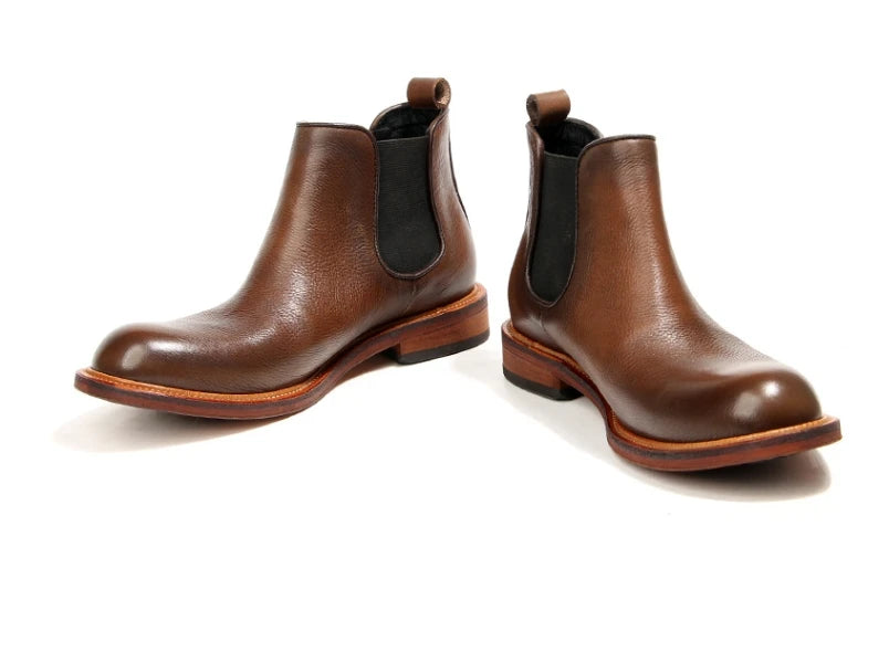 Genuine leather Fleece lined Business Chelsea Boots