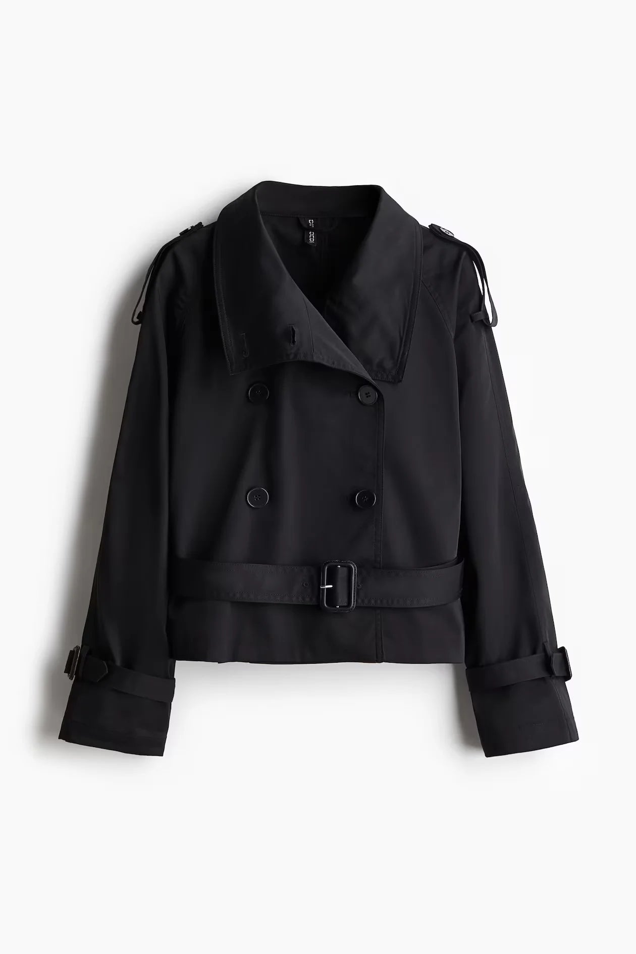 Urban Chic Stand Collar Double Breasted Long Sleeve Short Jacket