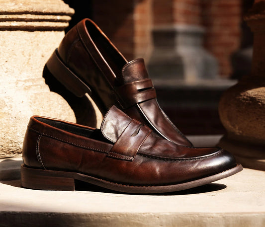British Styled Genuine Leather Comfortable Soft Sole Low Cut Loafers