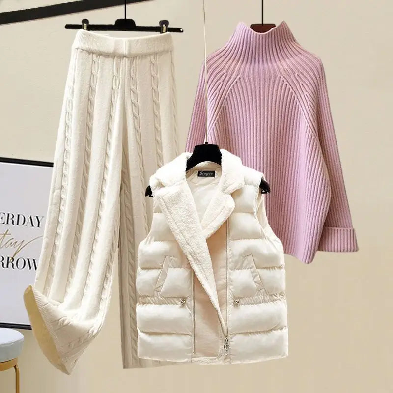 Women's Korean Winter Tracksuit Matching Set - Premium Set from Craftklart.store - Just $30.38! Shop now at Craftklart.store