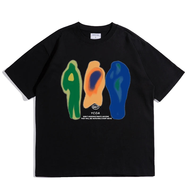 Men's Urban Hip Hop Oversized Graphic Tee
