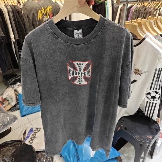 Men's West Coast Choppers casual cotton T-shirt from Craftklart Dropship in various colors, featuring a streetwear style and logo design.