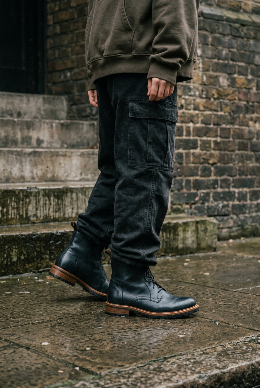 Men's Yardline Leather Ankle Boots by Craftklart Dropship, showcasing brown leather boots with stylish ankle height and detailed stitching.