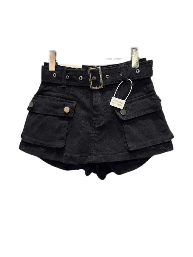 Women's Baggy Streetwear Denim Cargo Shorts