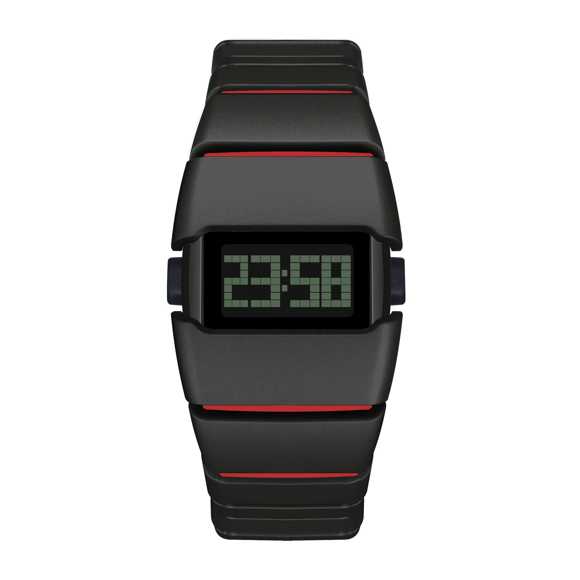 Digital sport watch with resin strap by Craftklart Dropship featuring LED display and sporty design.