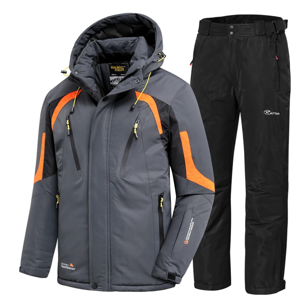 Men Winter Ski New Outdoor Parkas Jacket & Trouser