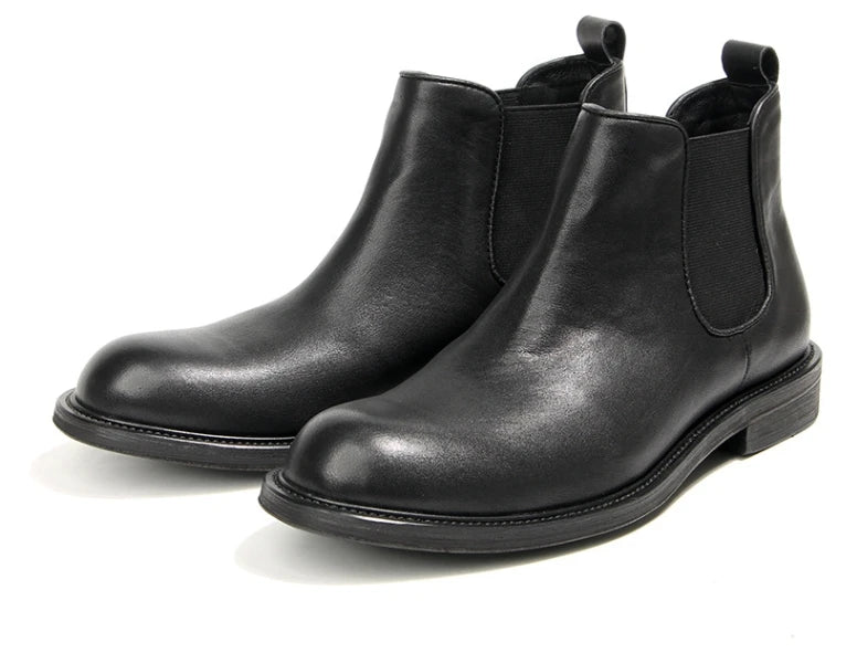 Genuine leather Fleece lined Business Chelsea Boots