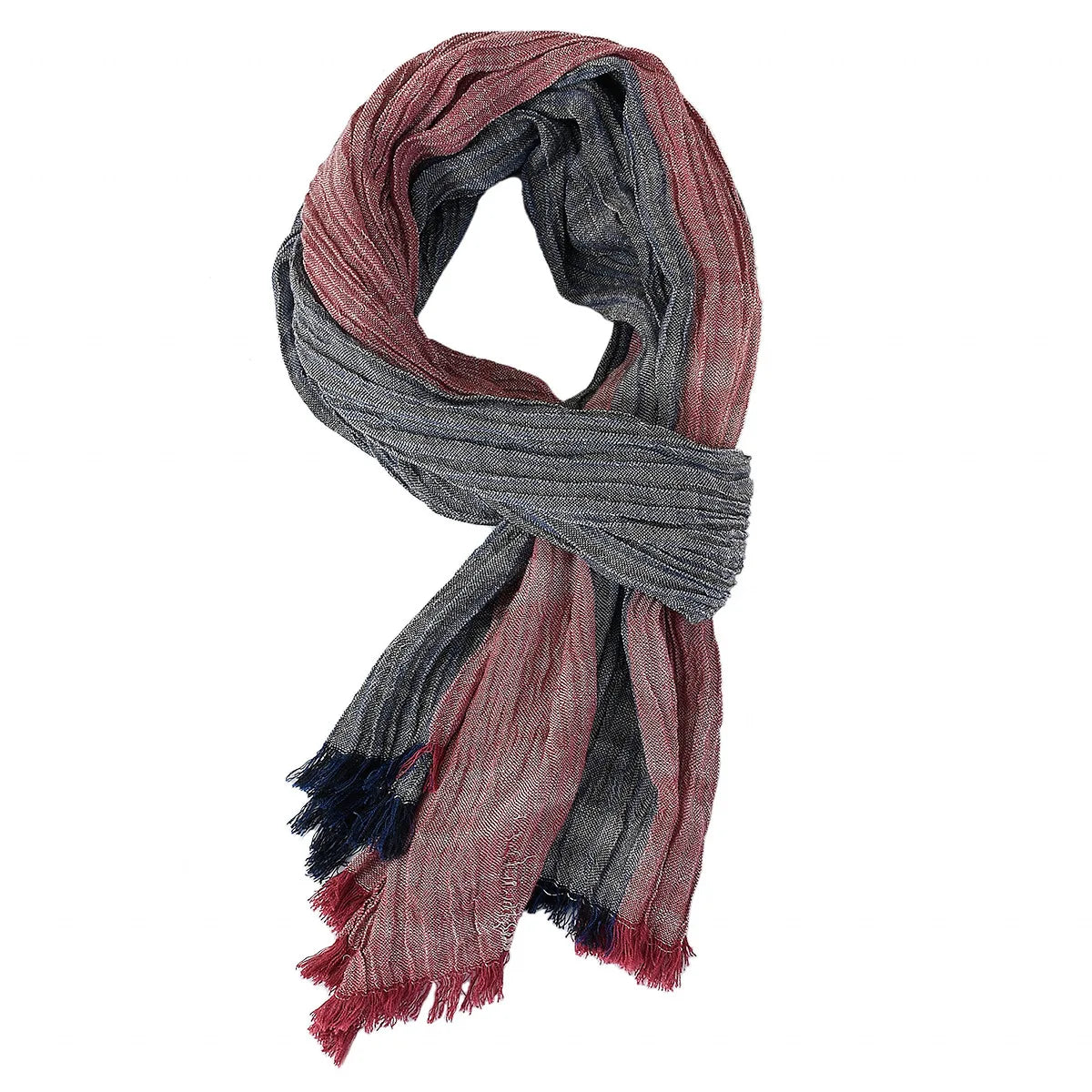 Cotton Linen Striped Men's Scarves - Premium Scarves from Craftklart Dropship - Just $3.99! Shop now at Craftklart.store