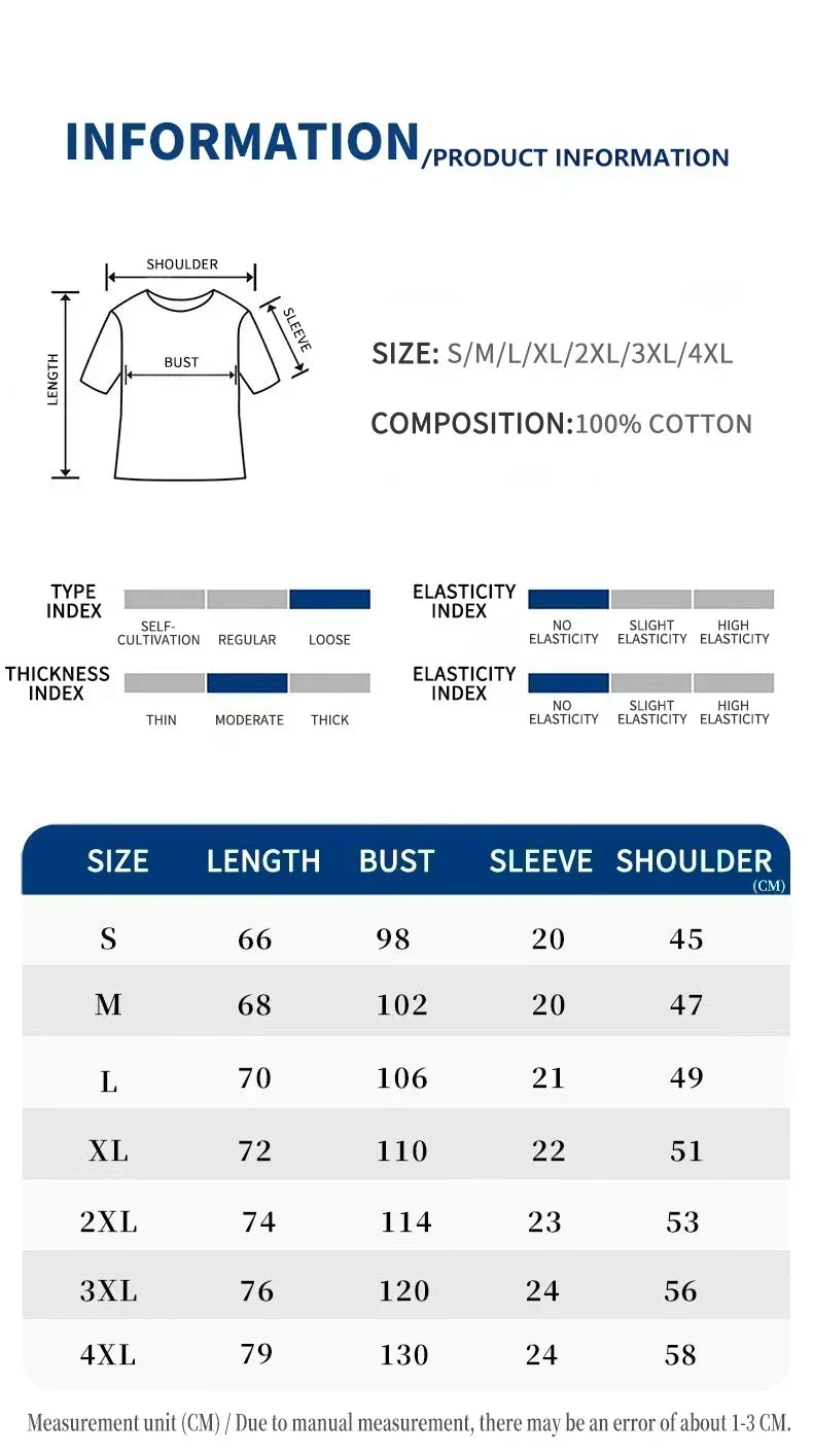 Urban Cotton Short-sleeved T-shirt Breathable Hip-hop Rap Street Clothes