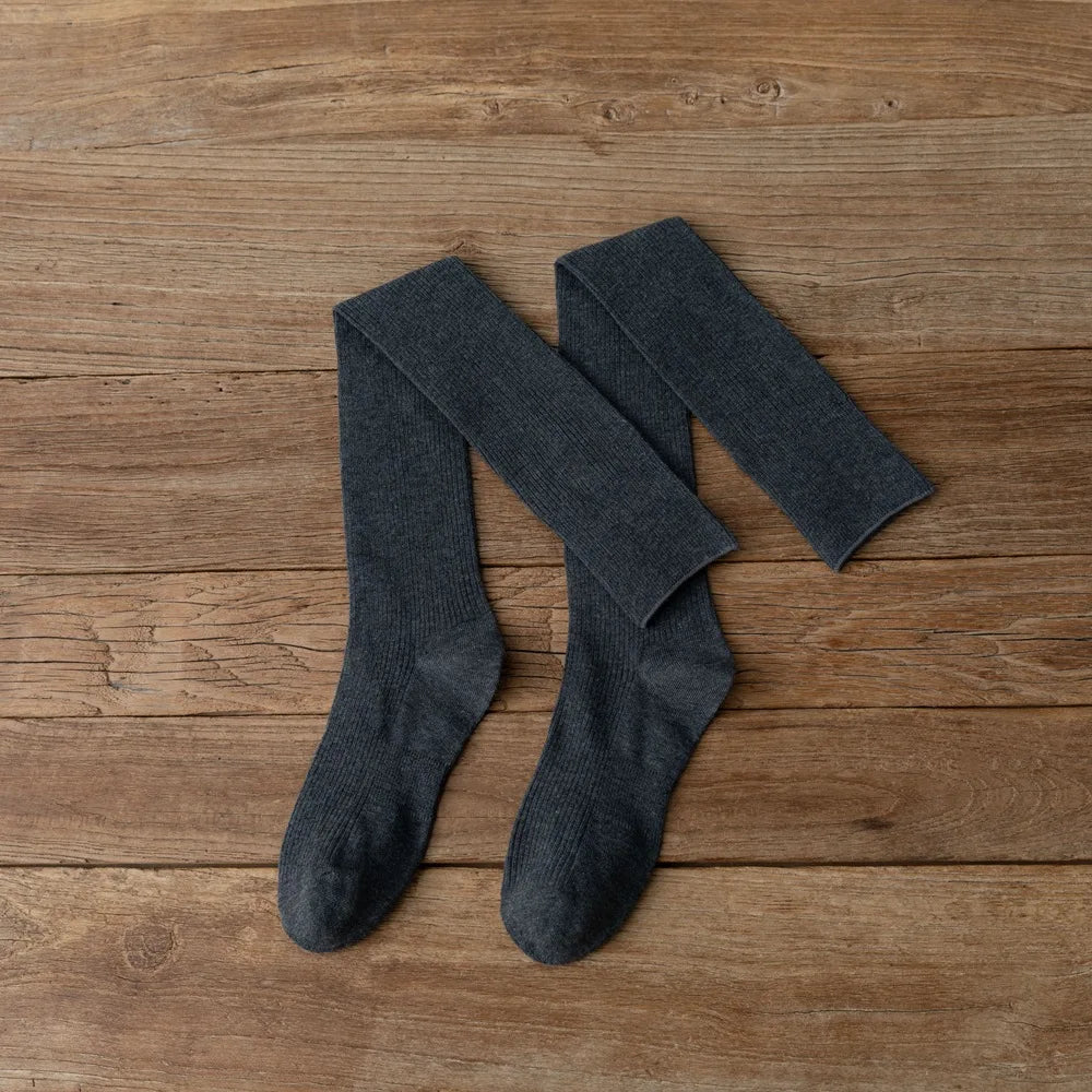 Cotton Knitting Women Stockings JK Japanese Style Girls Cute Long Socks Thigh High Stockings Fashion Solid Color Knee High Socks - Craftklart.store