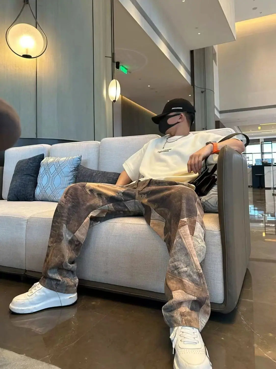 2025 New Retro Color Block Oversize Niche Old Loose Tapered Casual Pants - Craftklart.store