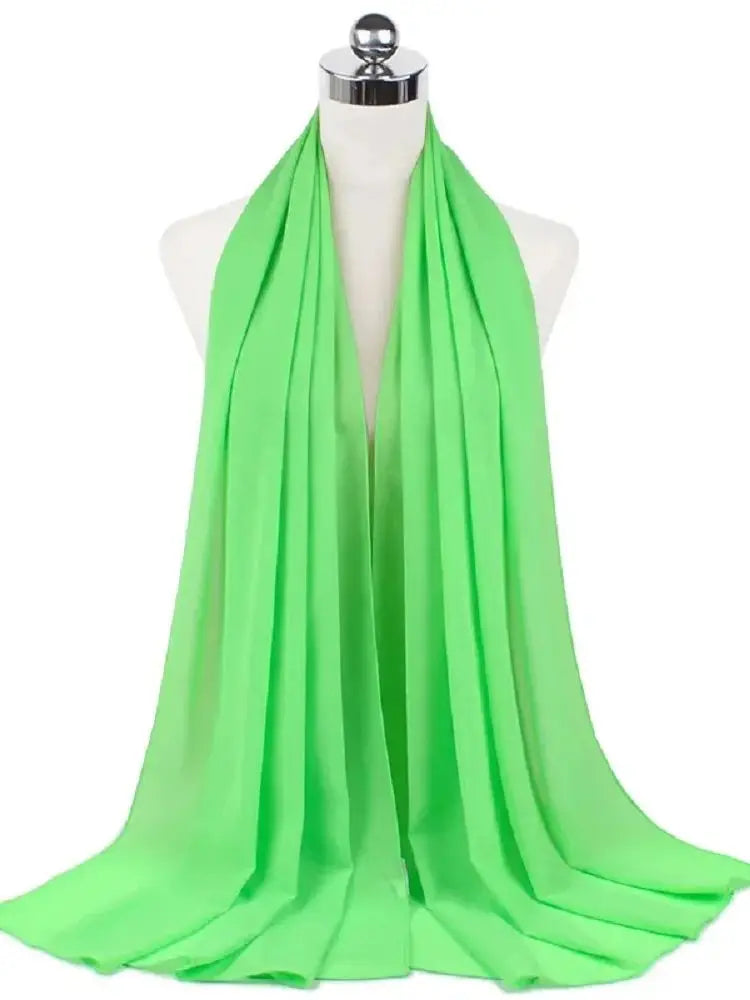New Fashion Women Solid Chiffon Headscarf