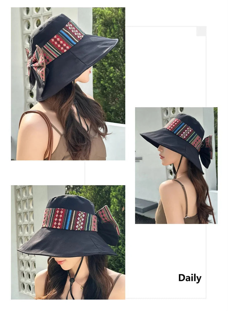 Women's Collapsible Large-brimmed Sun Hat  56-58cm - Premium Hats from Craftklart Dropship - Just $9.89! Shop now at Craftklart.store