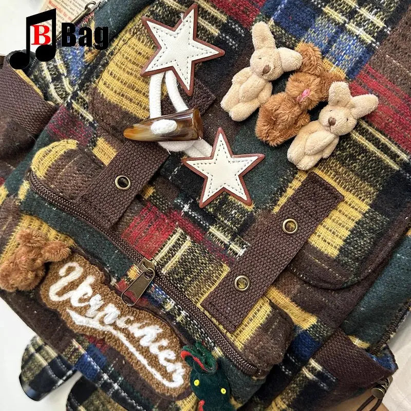 Fluffy Melard Color Scheme Punk Backpack - Craftklart.store