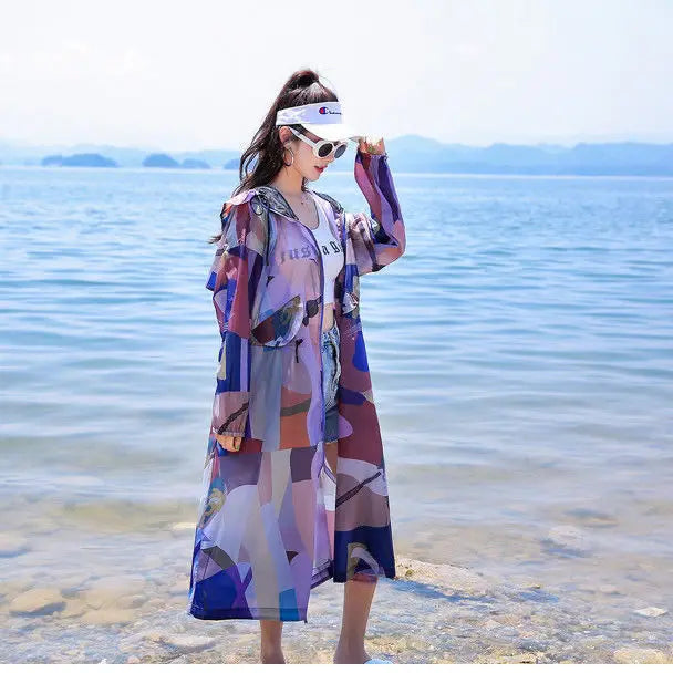 New Women's UV Protection Breathable Thin Korean Mid Length Coat - Premium Coats & Jackets from Craftklart Dropship - Just $22.98! Shop now at Craftklart.store