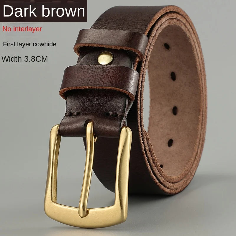 Men's  Genuine Cowhide Retro Handmade Belt - Premium Belt from Craftklart Dropship - Just $7.44! Shop now at Craftklart.store